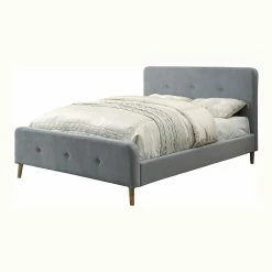 New 💯 Queen Furniture Of America Leandra Upholstered Platform Bed 🛒 -Beds Shop detail3ENLB2951