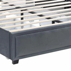 Coupon ✨ Queen Furniture Of America Metrolia 4-Drawer Upholstered Platform Bed - Full - Gray 😀 -Beds Shop detail3ENLB5657