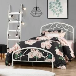 Coupon 🔥 Full/Double Hillsdale Furniture Jolie Arched Scroll Metal Panel Bed 👏 -Beds Shop detail3HL5409