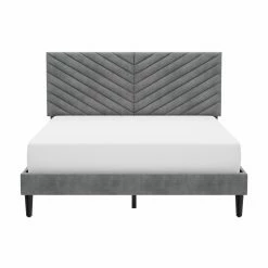 Top 10 🛒 Queen Hillsdale Furniture Crestwood Upholstered Platform Bed With 2 Dual USB Ports 😀 -Beds Shop detail3HL5448
