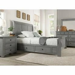 Wholesale ✨ King Weston Home Crestler Platform Storage Sleigh Bed 🔔 -Beds Shop detail3HME3567