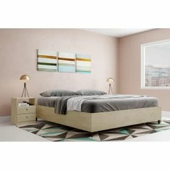 Best reviews of 🤩 King Midtown Concept Kansas Mid-Century Platform Bed With Headboard 😍 -Beds Shop detail3IHM418