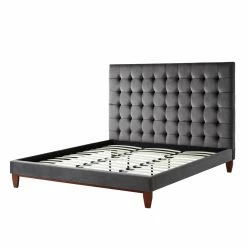 Wholesale 👏 King Inspired Home Scott Velvet Upholstered Platform Bed 🥰 -Beds Shop detail3INSP067