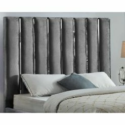 Best Pirce 🎁 King Meridian Furniture Inc Enzo Upholstered Panel Bed 👍 -Beds Shop detail3MERI593