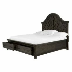 Discount 😀 California King Magnussen Bellamy Traditional Peppercorn Shaped Panel Bed 🔥 -Beds Shop detail3MHF3320