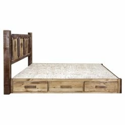 Wholesale 🎁 Queen Montana Woodworks Homestead Collection Platform Bed With Storage With Laser Engraved Design 🛒 -Beds Shop detail3MONT379