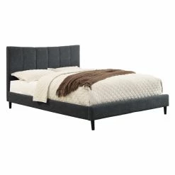 New 👏 Queen WHi Upholstered Platform Bed 💯 -Beds Shop detail3WORW084