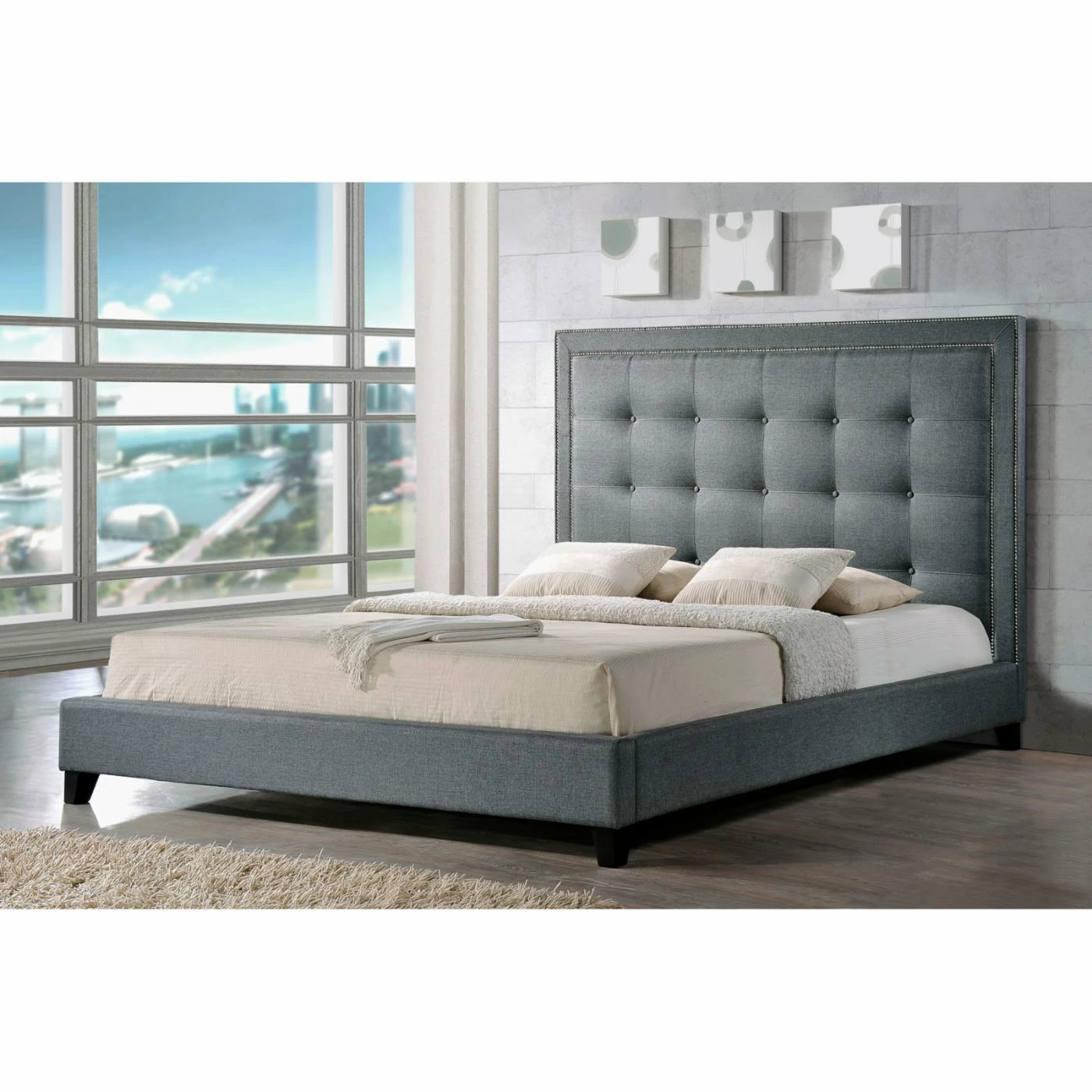 Discount π― King HN Home Berkley Transitional Modern Platform Bed π 8 Discount π― King HN Home Berkley Transitional Modern Platform Bed π - Image 6