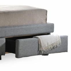 Coupon 🧨 King Baxton Studio Ainge Upholstered Storage Platform Bed 👍 -Beds Shop detail3WSI2589