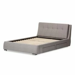 Cheapest 😉 Queen Baxton Studio Camile Upholstered Storage Platform Bed ⌛ -Beds Shop detail3WSI2871