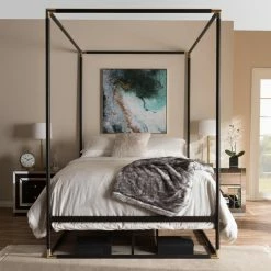 Best reviews of 🤩 Baxton Studio Eva Canopy Queen Bed ❤️ 14 Best reviews of 🤩 Baxton Studio Eva Canopy Queen Bed ❤️ -Beds Shop detail3WSI3221