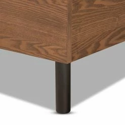 Discount 🧨 King Baxton Studio Catarina Mid-Century Modern Platform Bed 🔥 -Beds Shop detail3WSI4682