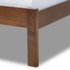 Buy 😍 Queen Baxton Studio Malene Mid-Century Modern Platform Bed 😉 -Beds Shop detail3WSI4683