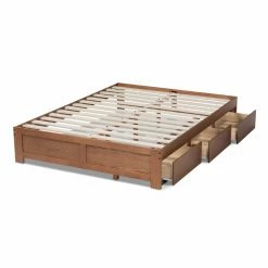 Best Pirce 🎁 Queen Baxton Studio Wren Platform Storage Bed 😉 -Beds Shop detail3WSI4976