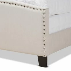 Best Pirce 🛒 King Baxton Studio Morgan Panel Bed 👍 -Beds Shop detail3WSI5024