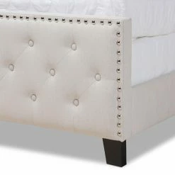 Budget 🔥 King Baxton Studio Marion Panel Bed ✔️ -Beds Shop detail3WSI5028
