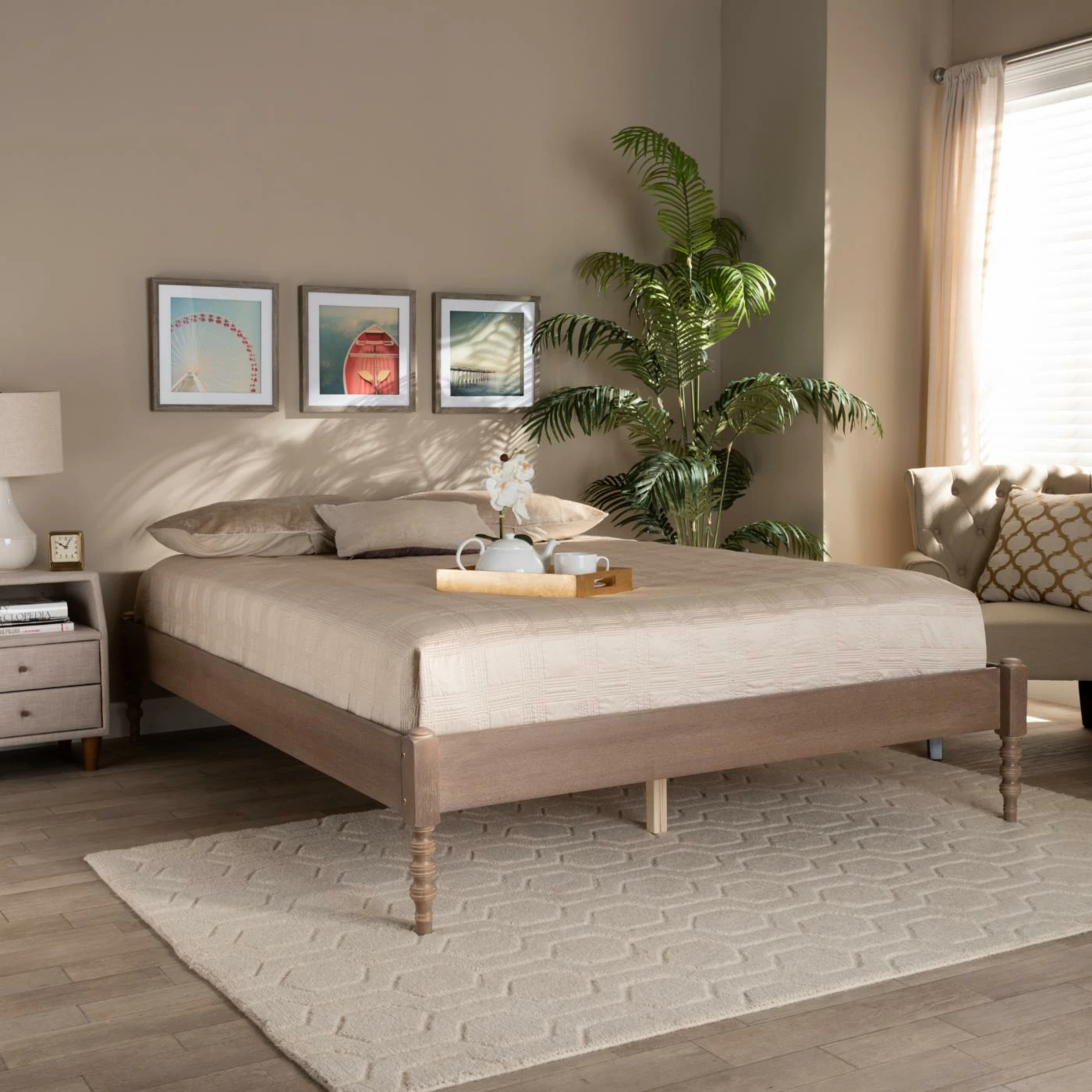 New β€οΈ King Baxton Studio Cielle Platform Bed π― 8 New β€οΈ King Baxton Studio Cielle Platform Bed π― - Image 6