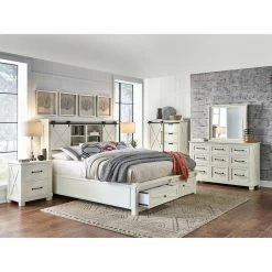 Buy ⭐ King A-AMERICA Sun Valley Platform Storage Bed With Integrated Bench 👏 -Beds Shop detail4AAME606