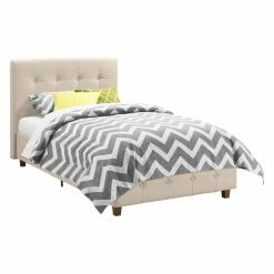 Cheapest 🌟 King DHP Rose Upholstered Platform Bed 🎉 -Beds Shop detail4AMW862