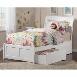 Outlet 🔔 Full/Double AFI Furnishings Portland Platform Bed With Matching Foot Board 😀 -Beds Shop detail4ATF898
