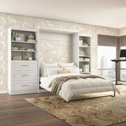 Discount π Queen Bestar Pur Murphy Wall Bed With One 5-Shelf And One 3-Drawer/Shelf Storage Unit π 18 Discount π Queen Bestar Pur Murphy Wall Bed With One 5-Shelf And One 3-Drawer/Shelf Storage Unit π -Beds Shop detail4BES563