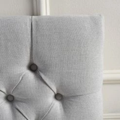 Wholesale ✔️ Best Selling Home Scout Fully Upholstered Light Grey Queen Bed 👏 -Beds Shop detail4BSHD3373