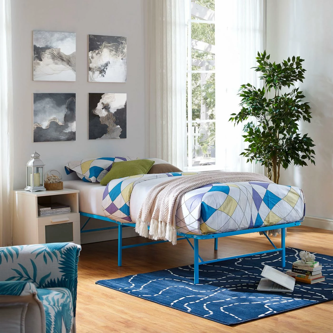 Promo π₯° Queen Modway Horizons Stainless Steel Bed Frame β 9 Promo π₯° Queen Modway Horizons Stainless Steel Bed Frame β - Image 7