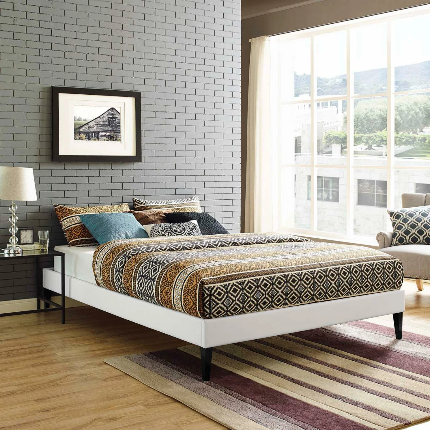 New β King Modway Tessie Platform Bed Frame With Squared Tapered Legs π 9 New β King Modway Tessie Platform Bed Frame With Squared Tapered Legs π - Image 7