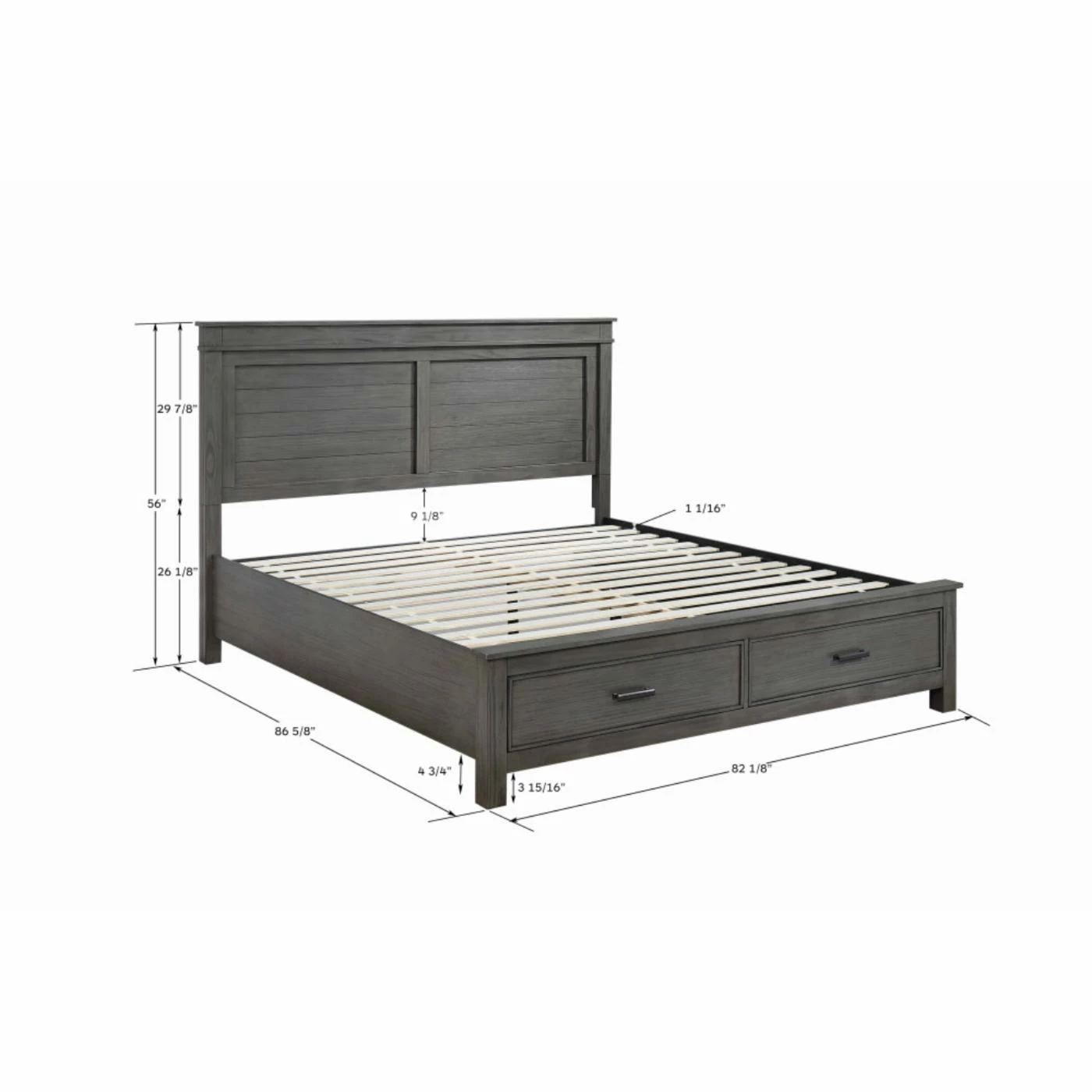 Discount π Wallace & Bay Lazzeri Bed With Storage - King π 8 Discount π Wallace & Bay Lazzeri Bed With Storage - King π - Image 6