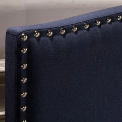 Promo 🎉 King Hillsdale Furniture Kerstein Nail Head Upholstered Panel Bed 🎁 -Beds Shop detail4HL4550