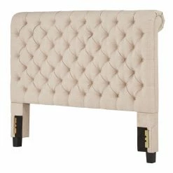 Flash Sale 🤩 King Weston Home Ellesmere Tufted Upholstered Sleigh Bed 😍 -Beds Shop detail4HME2863