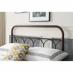 Deals 🥰 Queen Hodedah Imports Arched Metal Platform Bed 🛒 -Beds Shop detail4HODE091