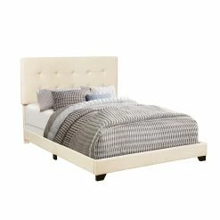 Outlet 😉 Queen HomeFare Biscuit Tufted Low Profile Bed ✨ -Beds Shop detail4HOMM2149