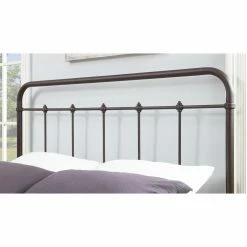 Wholesale 👏 HomeFare Curved Finial Frame Metal Panel Bed - King 🥰 -Beds Shop detail4HOMM2256