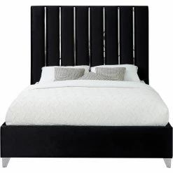 Best Pirce 🎁 King Meridian Furniture Inc Enzo Upholstered Panel Bed 👍 -Beds Shop detail4MERI593