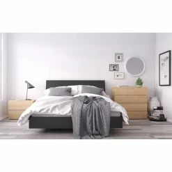 Hot Sale 🛒 Queen Nexera Noir/Opaci-T Wood Platform Bed 🔔 -Beds Shop detail4MFI697