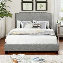 Top 10 π Queen Nathaniel Home Ariel Upholstered Platform Bed π 18 Top 10 π Queen Nathaniel Home Ariel Upholstered Platform Bed π -Beds Shop detail4NATH073