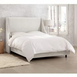 Best Pirce ❤️ Skyline Furniture California King Swoop Arm Wingback Velvet Upholstered Bed 😍 -Beds Shop detail4SKY1385