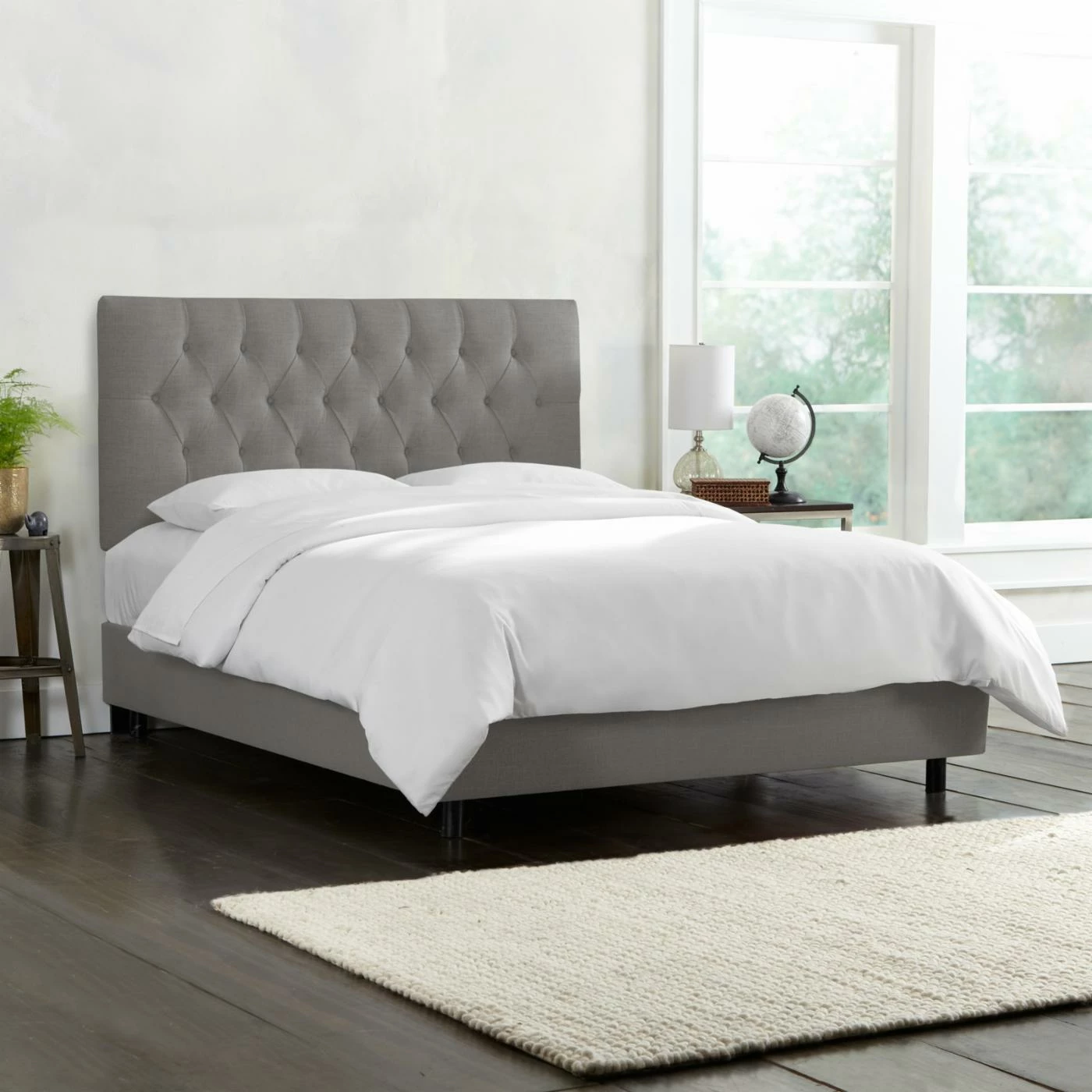 Promo π Skyline Furniture California King Skyline Tufted Linen Upholstered Panel Bed π― 9 Promo π Skyline Furniture California King Skyline Tufted Linen Upholstered Panel Bed π― - Image 7