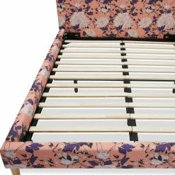 Outlet 🔔 California King Vintage Floral Upholstered Platform Bed By Drew Barrymore Flower Home 🔔 -Beds Shop detail4SKY2014