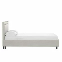 Flash Sale 😉 All Other Brands California King Upholstered Platform Bed With Nailhead Border 🎁 -Beds Shop detail4SKY2361