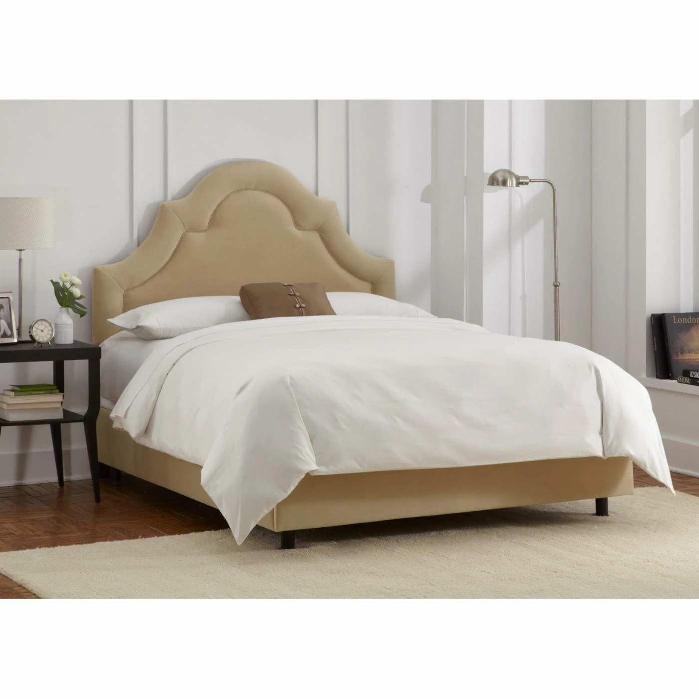 Discount π Skyline Furniture California King Arch Border Velvet Upholstered Bed π₯° 9 Discount π Skyline Furniture California King Arch Border Velvet Upholstered Bed π₯° - Image 7