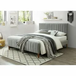 Best Pirce 🎉 King Worldwide Home Furnishings Upholstered Platform Bed 💯 -Beds Shop detail4WORW440