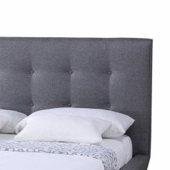 Wholesale ✔️ King HN Home Shu Mid-Century Modern Fabric Upholstered Platform Bed 😉 -Beds Shop detail4WSI2760