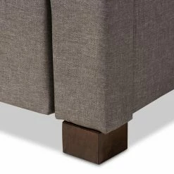 Cheap 👍 King Baxton Studio Brandy Modern And Contemporary Grey Fabric Upholstered Platform Bed With Storage Drawer 🎉 -Beds Shop detail4WSI3242