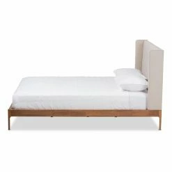 New 👏 King Baxton Studio Brooklyn Fabric Platform Bed ✨ -Beds Shop detail4WSI3595