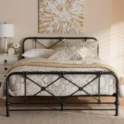 Budget 👏 Queen Baxton Studio Beatrice Metal Platform Bed ✔️ -Beds Shop detail4WSI3599