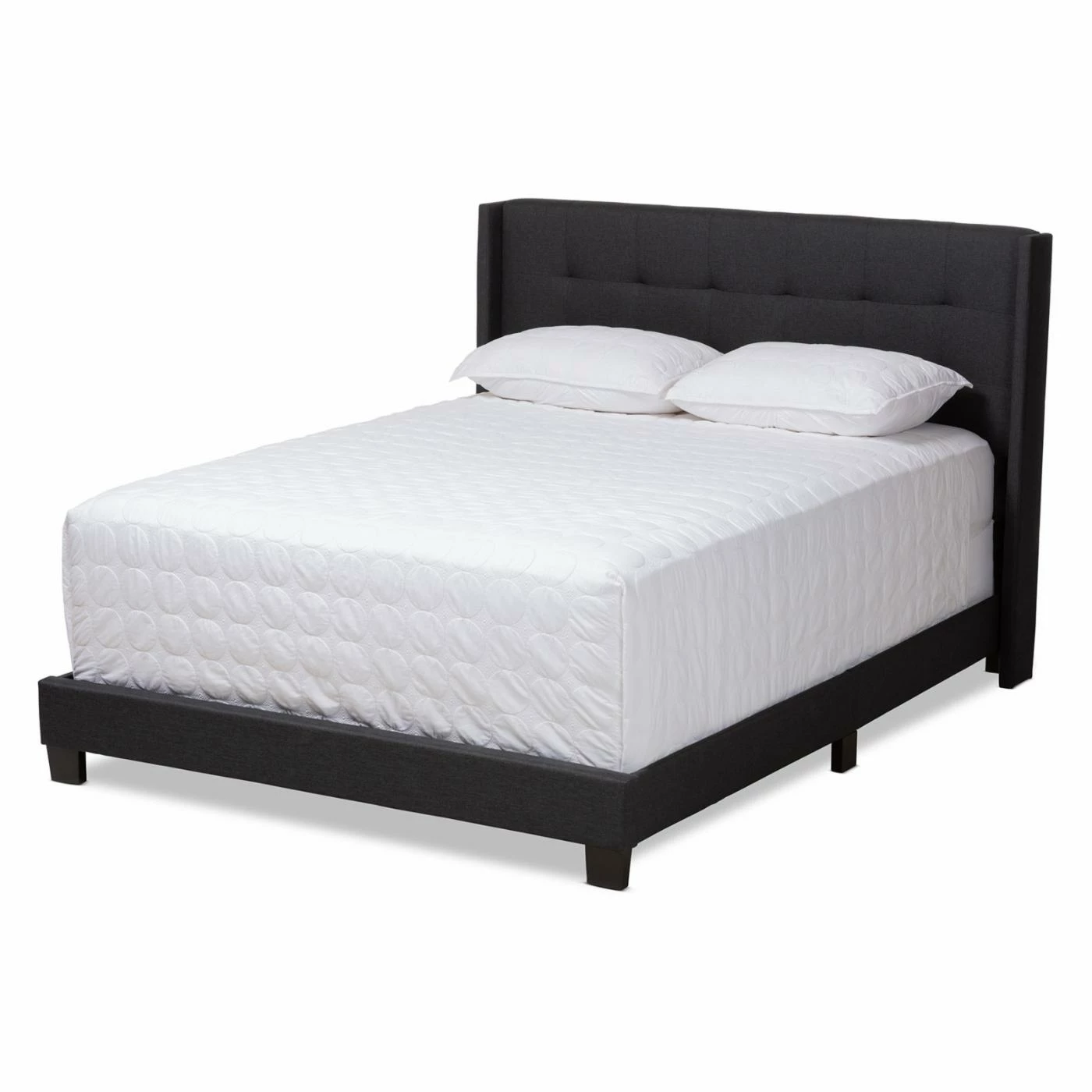 Outlet β€οΈ King Baxton Studio Lisette Upholstered Low Profile Bed π 9 Outlet β€οΈ King Baxton Studio Lisette Upholstered Low Profile Bed π - Image 7