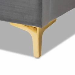 Promo 🎉 King Baxton Studio Valery Upholstered Platform Bed 😍 -Beds Shop detail4WSI4392