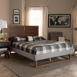 Best Pirce 🎁 King Baxton Studio Eloise Platform Bed ⌛ -Beds Shop detail4WSI5082